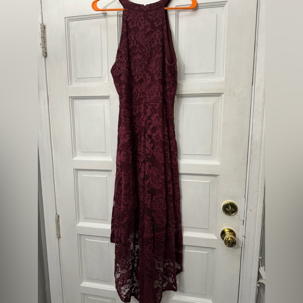 High/low high neck dress.